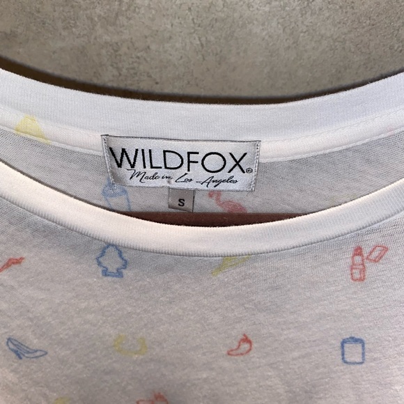 Rare WILDFOX camping print muscle tank- size small - Picture 7 of 7